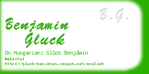benjamin gluck business card